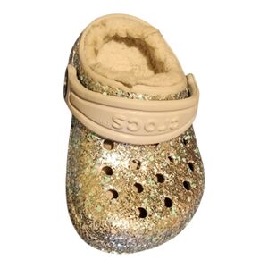 CROCS Kids' Classic Lined Glitter Clog In Iced Mint Size - C4